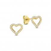 Cercei aur inima cu cristale DiAmanti V0449E14K-AS